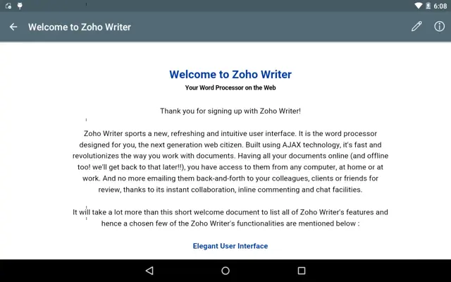 Zoho Docs android App screenshot 0